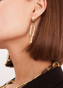 SILVER AND GOLD CHAIN EARRINGS