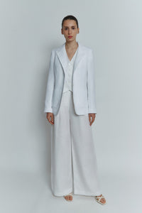 MORANDI WHITE LINEN WAISTCOAT