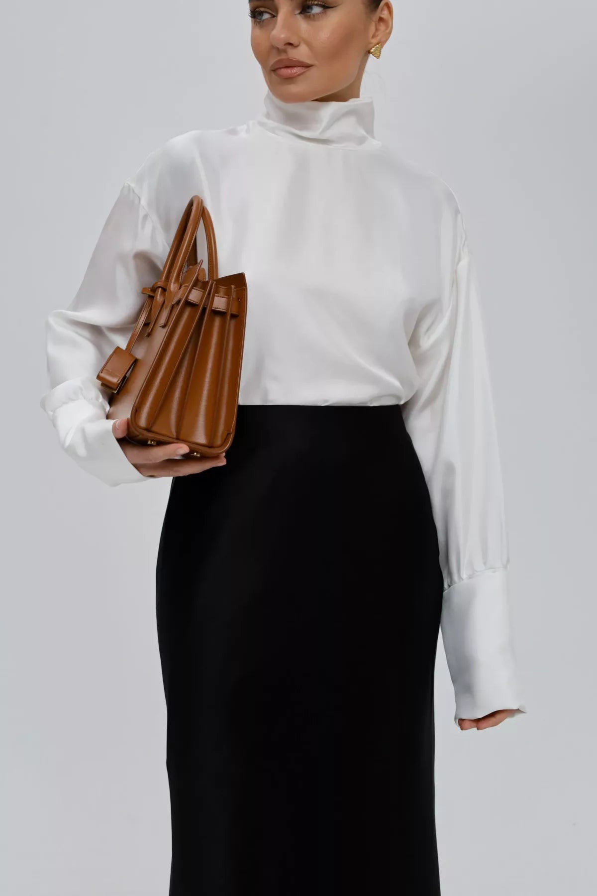 NAZARELLI WHITE SILK TOP