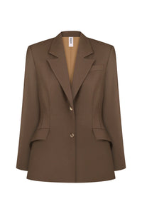 SELERA BROWN WOOL BLAZER