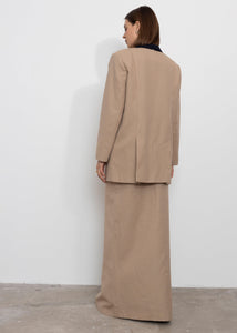 Linen Long Beige Skirt | Sustainable Fashion Brand 