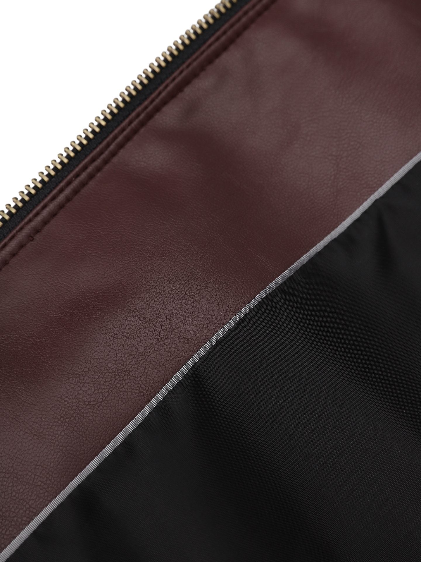 MORANDI BURGUNDY ECO-LEATHER JACKET