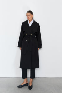 NAZARELLI BLACK TRENCH COAT