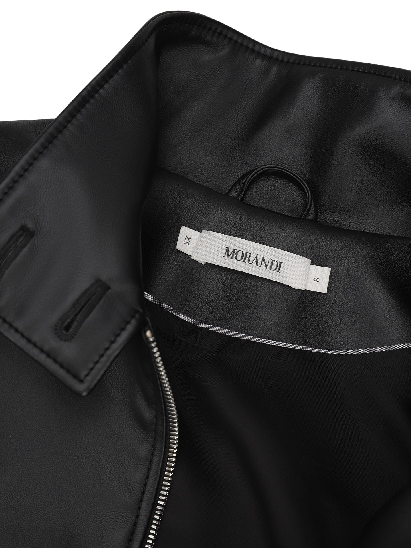 MORANDI BLACK ECO-LEATHER JACKET