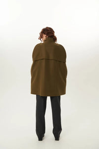 KAFIZOVA KHAKI CAPE COAT VERT