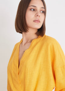 DUGA ORANGE LINEN KIMONO