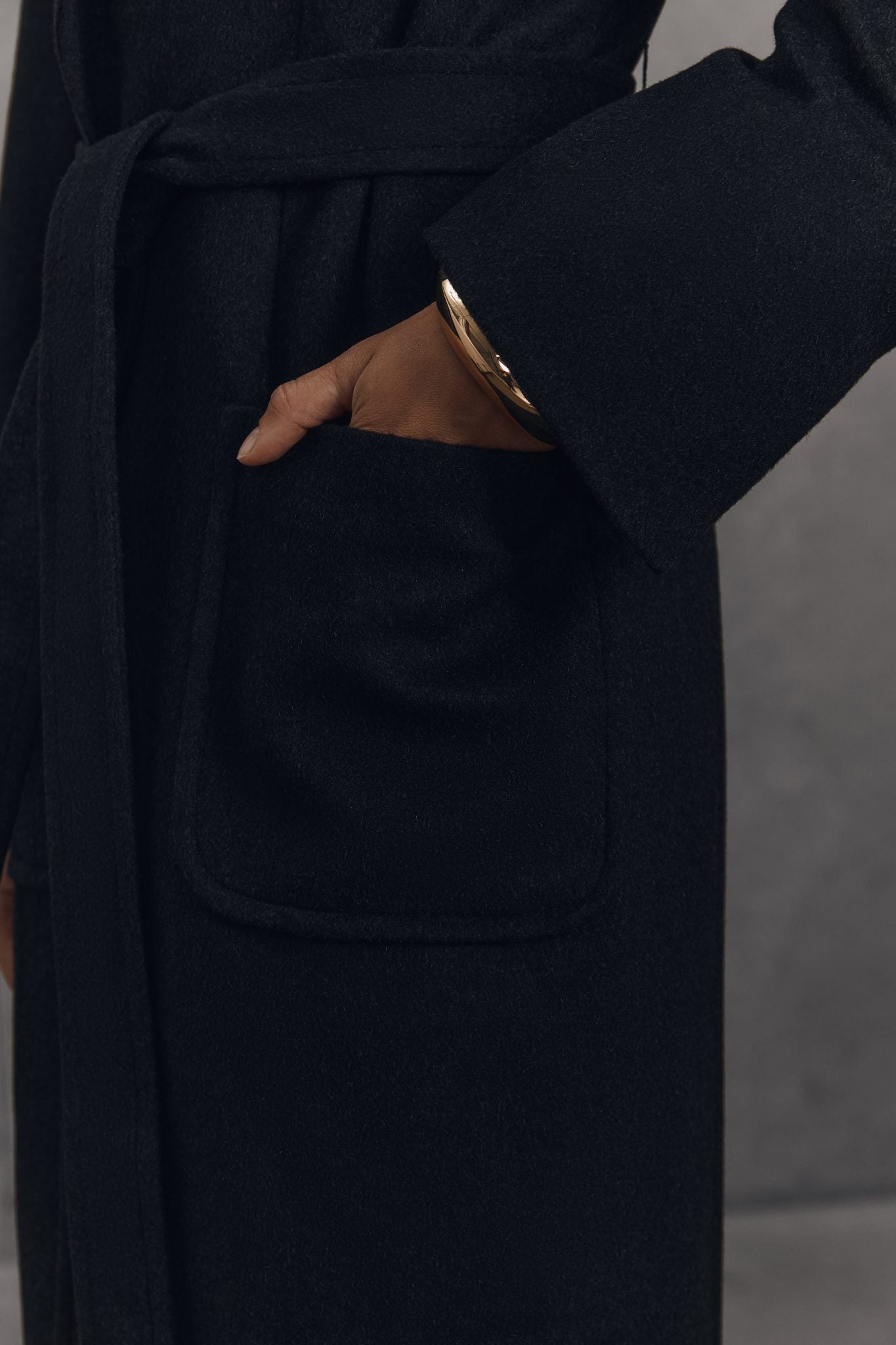 MORANDI BLACK CASHMERE MAXI COAT