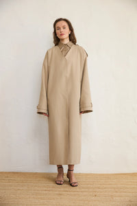 SELERA BEIGE DETACHABLE TRENCH AND VEST SET