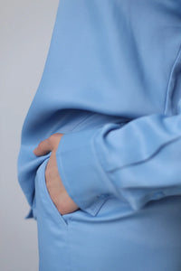 BUDZIKO SILK BLUE SHIRT