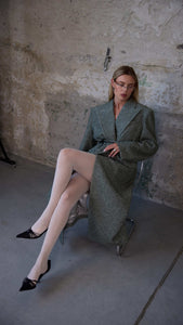 BUDZIKO COPENHAGEN WOOLEN GREEN COAT