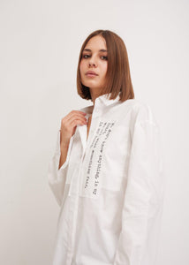 Asymmetric Designer White Shirt