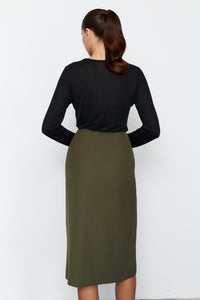 NAZARELLI OLIVE SKIRT