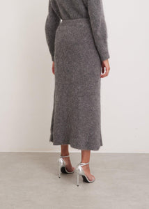 KNITEL grey angora skirt