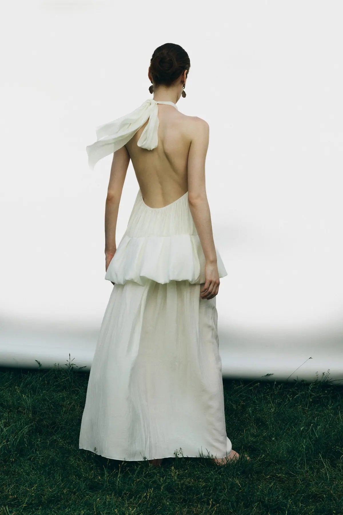 KAFIZOVA CREAM HALTER DRESS-TOP