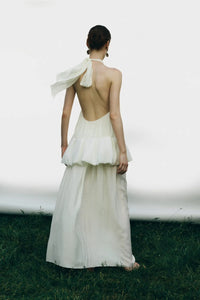KAFIZOVA CREAM HALTER DRESS-TOP