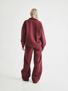 BUDDU BURGUNDY TRACKSUIT WITH PALAZZO