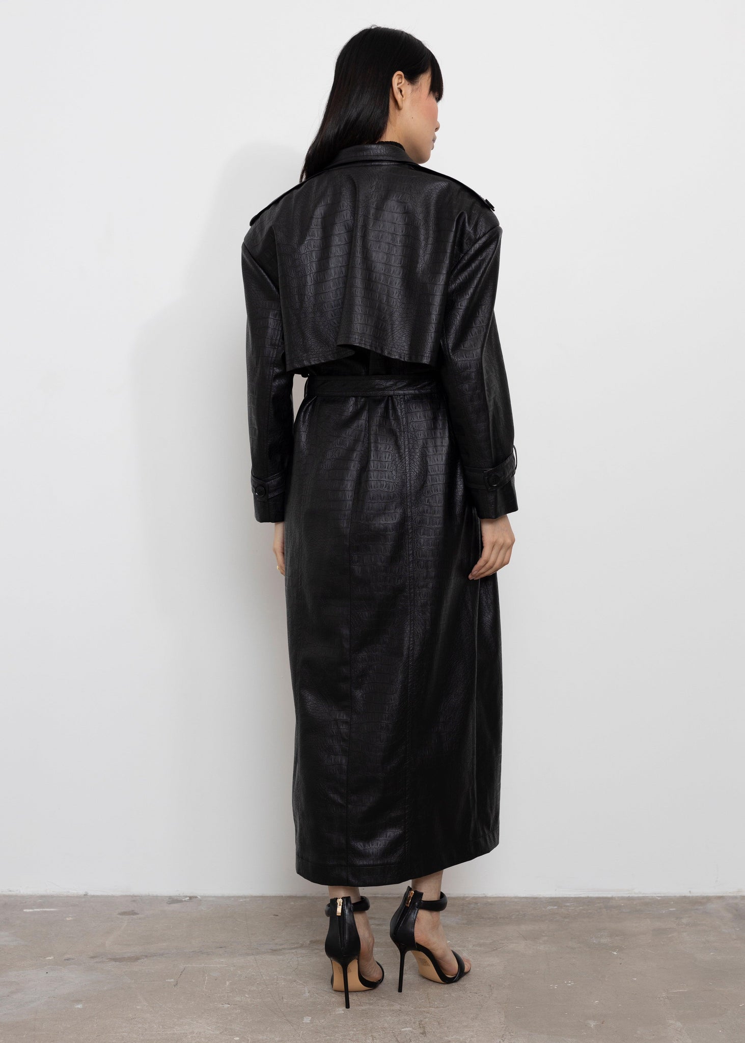 LUKAVA LEATHER TRENCH COAT