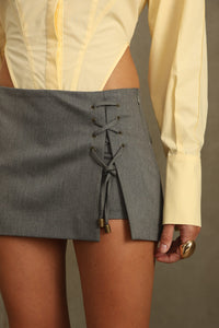 MORANDI GREY MINI SKORT