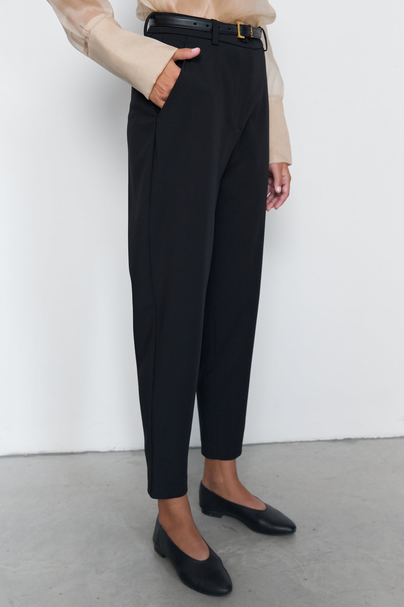 NAZARELLI TAILORED BLACK TROUSERS