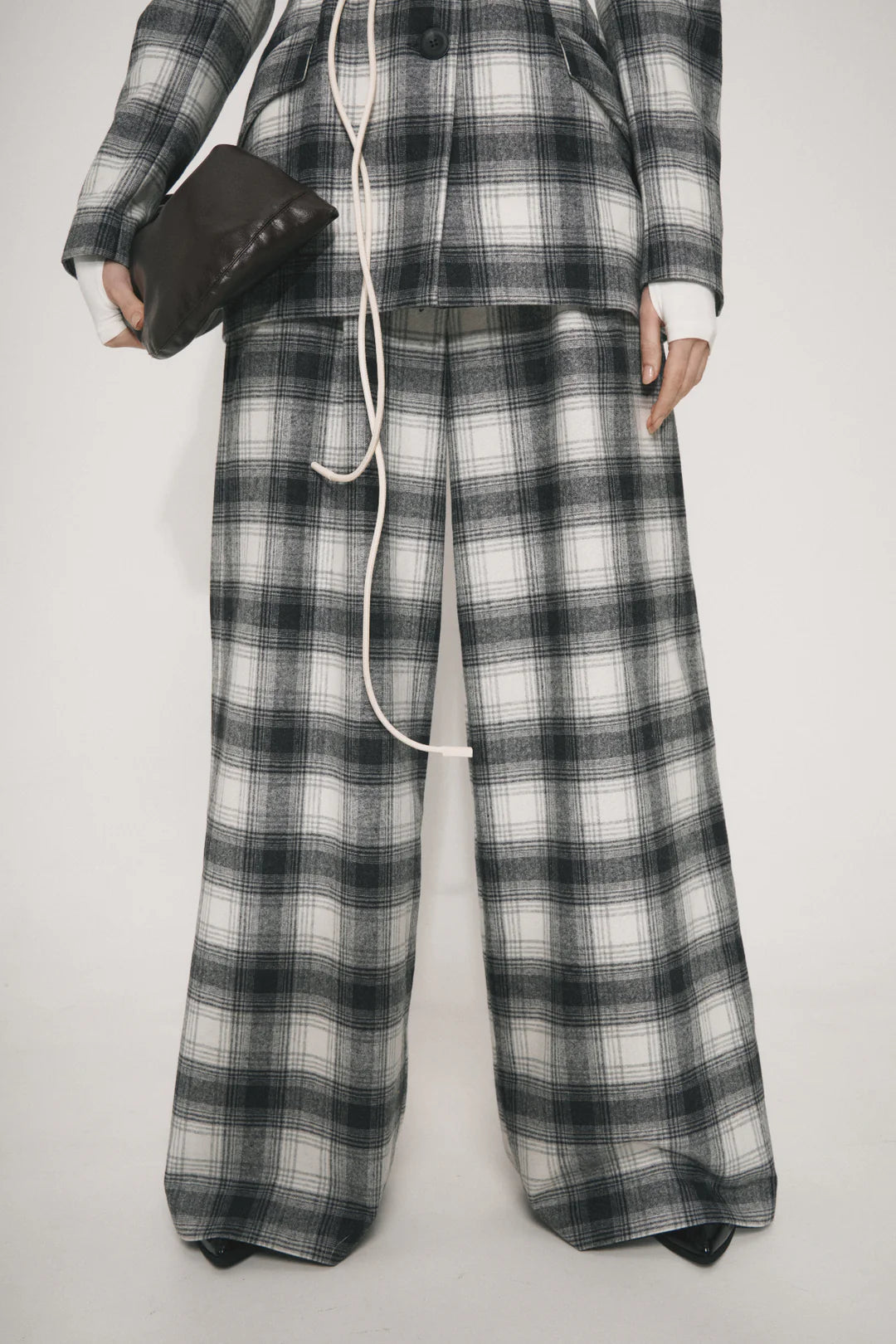 SELERA WOOL TARTAN TROUSERS