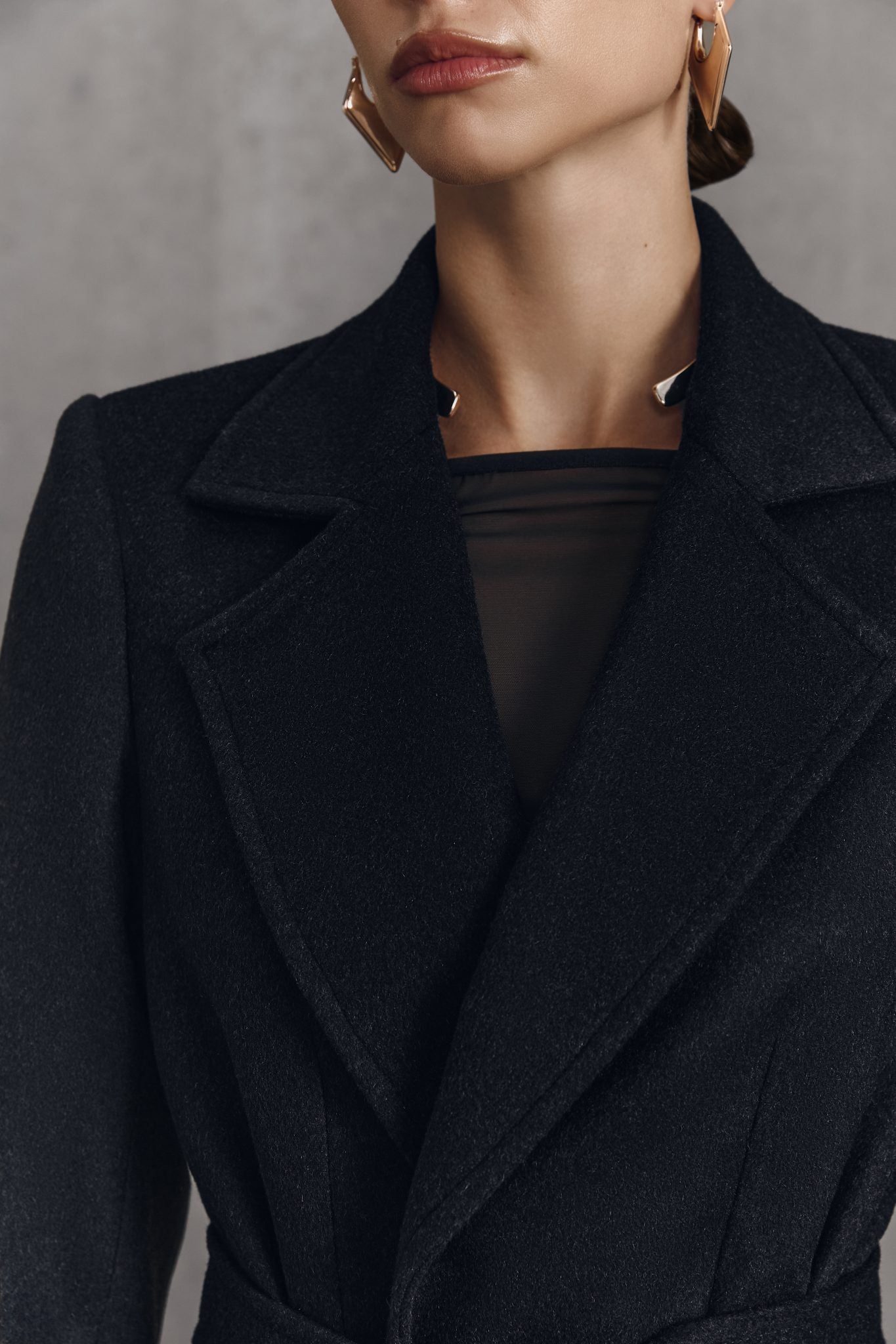 MORANDI BLACK CASHMERE MAXI COAT