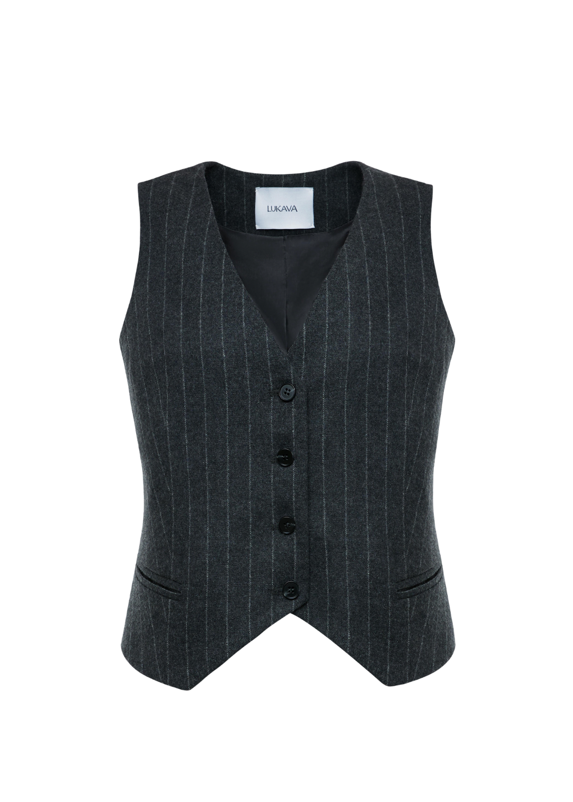 LUKAVA GRAY WOOL WAISTCOAT