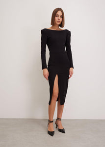 Black Midi Dress | Evening Dresses | Elegant Black Dress