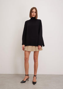 Black Sweater | Sleek Luxury Knit | Designer Knitwear UK