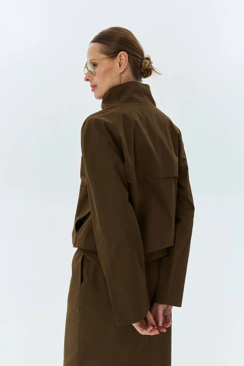 NAZARELLI BROWN BOMBER JACKET