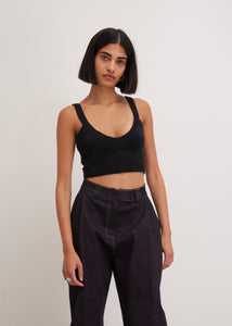 Knitted Black Top | Knitted Bralette 