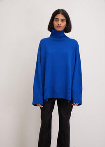 FIORE BIANCO blue sweater
