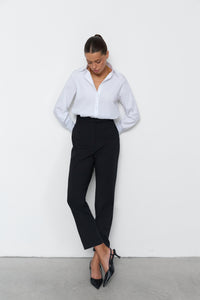 NAZARELLI STRAIGHT BLACK TROUSERS