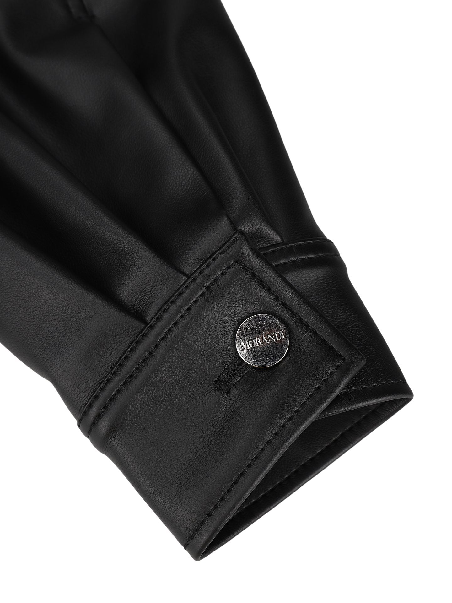 MORANDI BLACK ECO-LEATHER JACKET