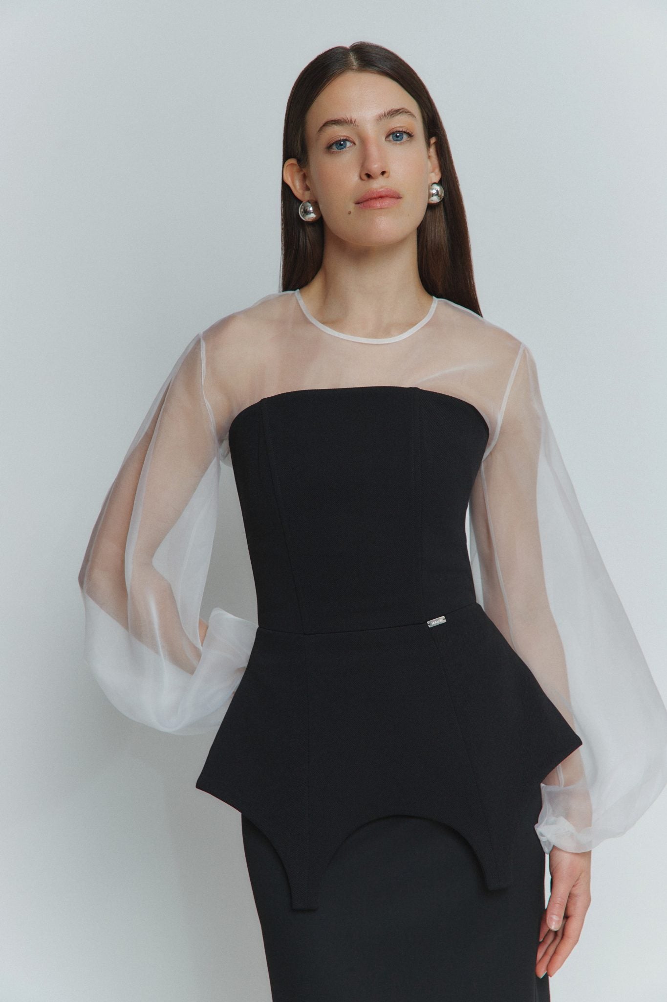 MORANDI BLACK BASQUE CORSET