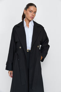 NAZARELLI BLACK TRENCH COAT