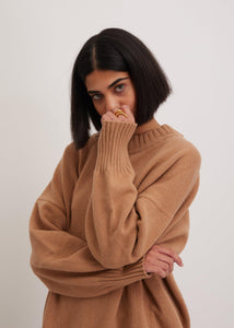 Rich Brown Sweater | Luxurious Knit | Wool Cashmere Sweater 