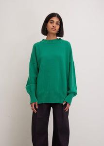 Rich Green Sweater | Luxurious Knit | Wool Cashmere Sweater 