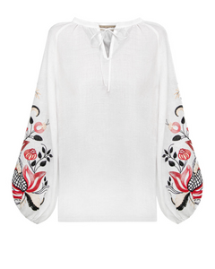 GAPTUVALNYA EMBROIDERED BLOUSE INSPIRED BY TRADITIONAL SHIRT (COLORFUL ORNAMENT)