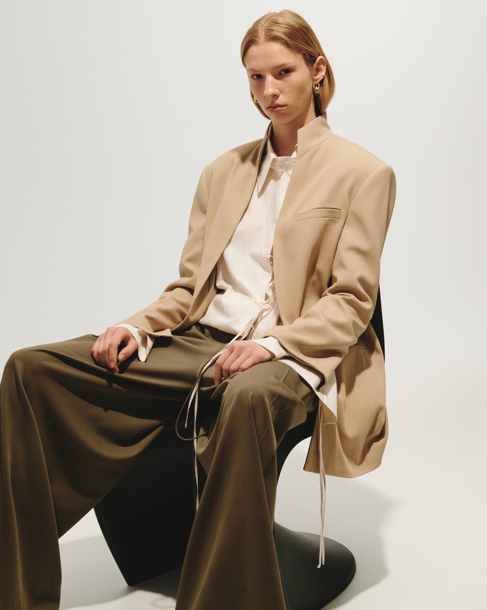 ETERNAL OLIVE WIDE TROUSERS