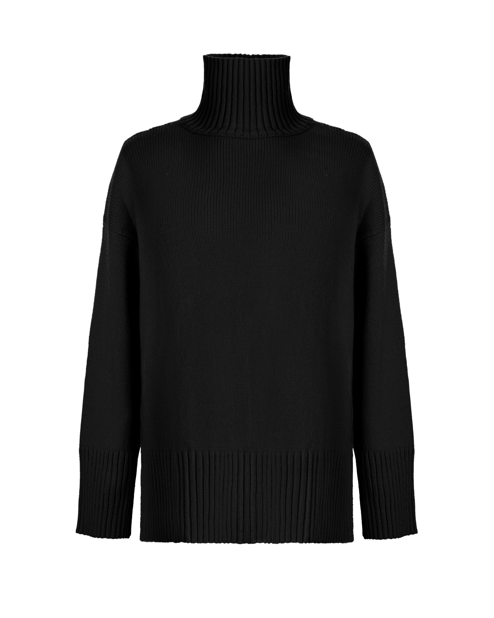 Black Sweater | Sleek Luxury Knit | Designer Knitwear UK