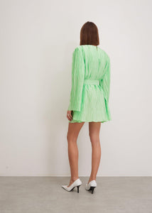 Green Pleated Dress | Wearable Couture & Designer Elegance | Independent Fashion 