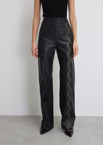 Leather Patchwork Trousers