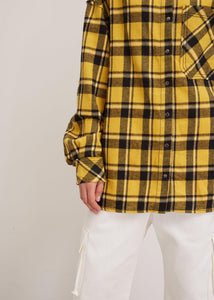 Check Shirt Yellow | Casual Chic Style | Women’s Clothing 