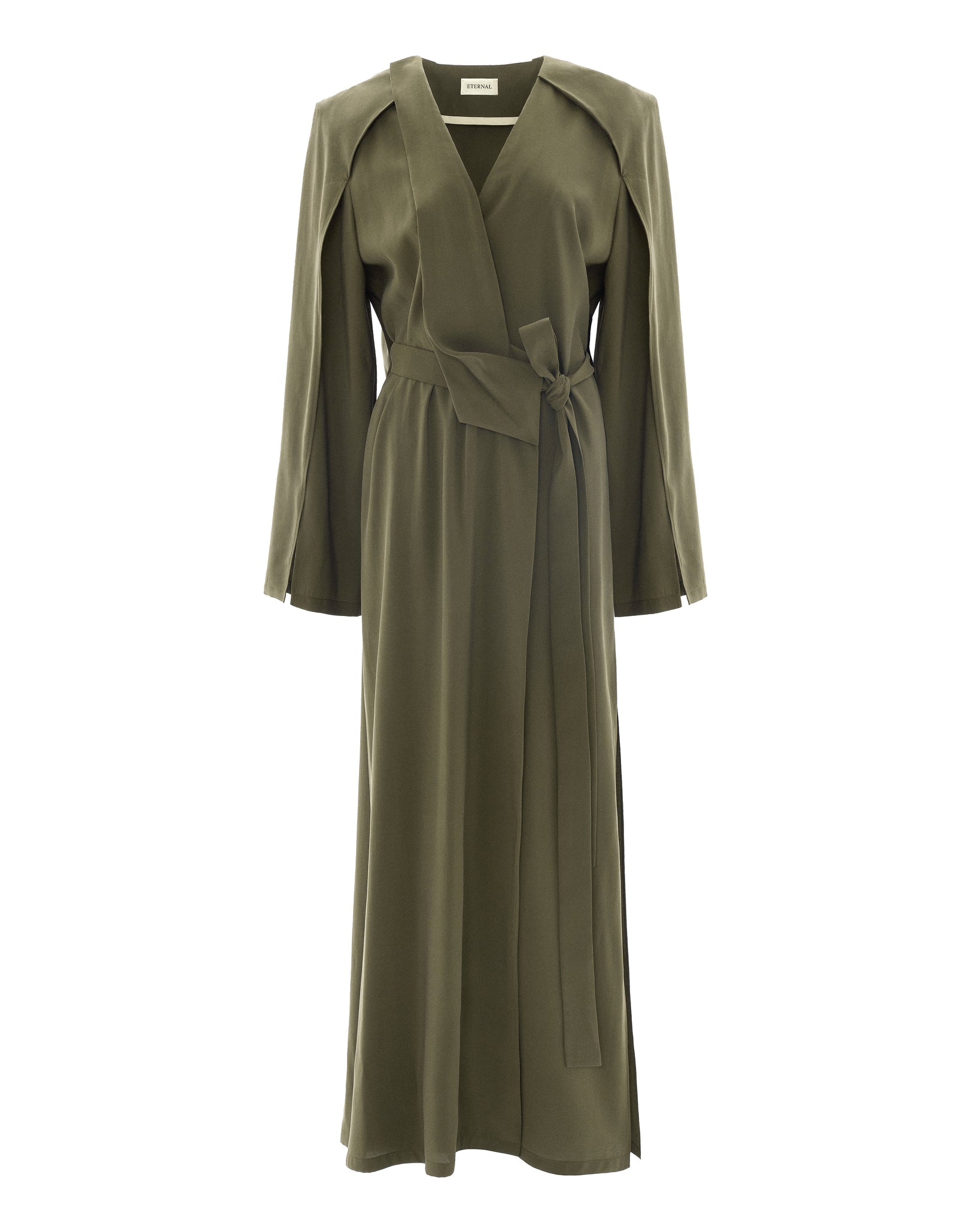 ETERNAL OLIVE CAPE STYLE DRESS