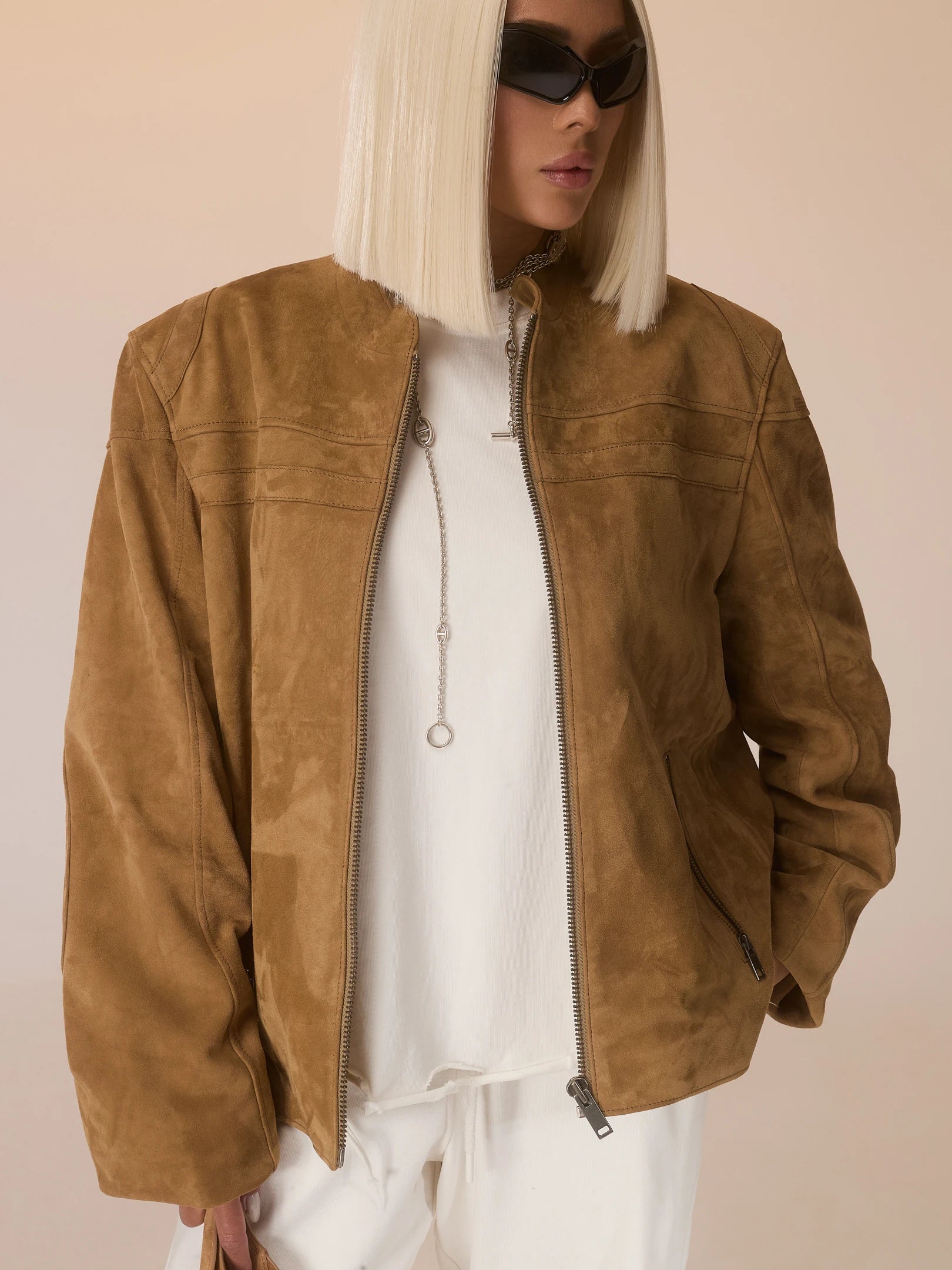 BUDDU CAMEL SUEDE JACKET