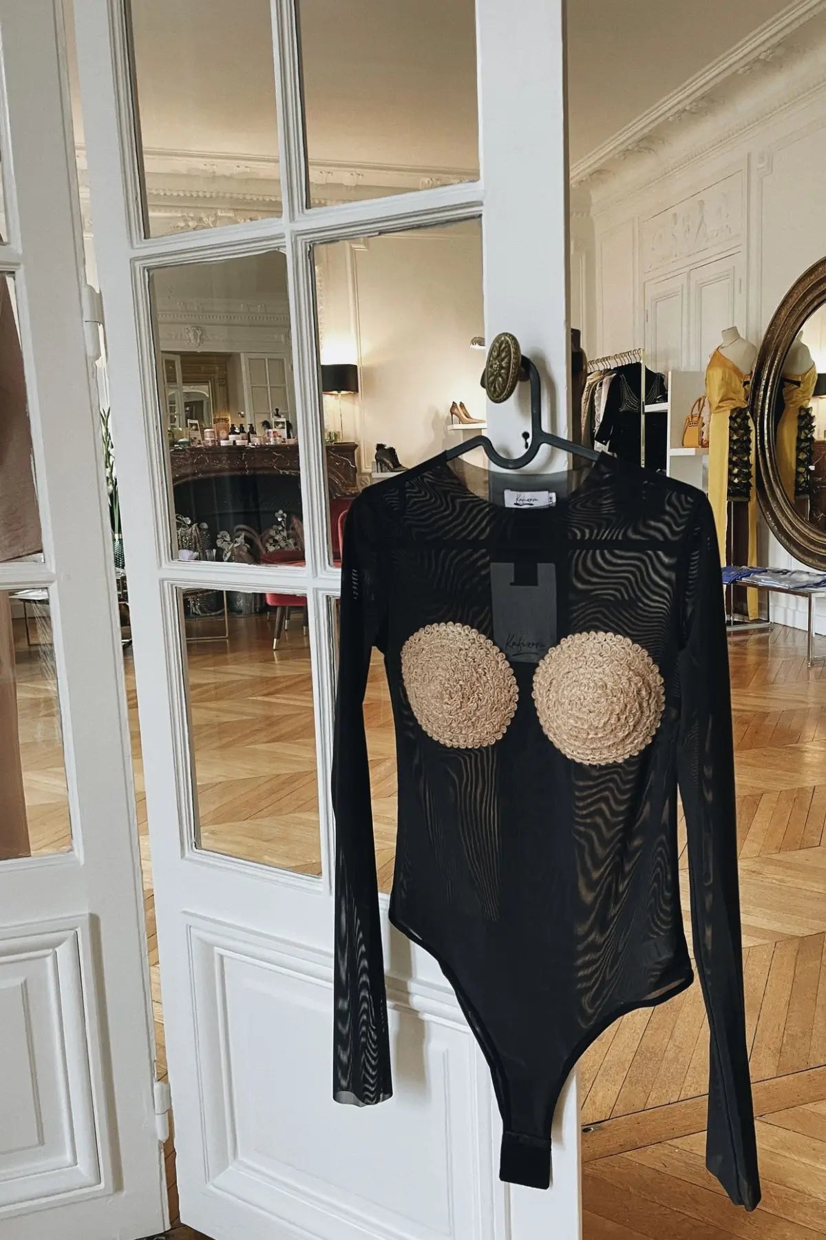KAFIZOVA CROCHET BRA BODYSUIT STRAW