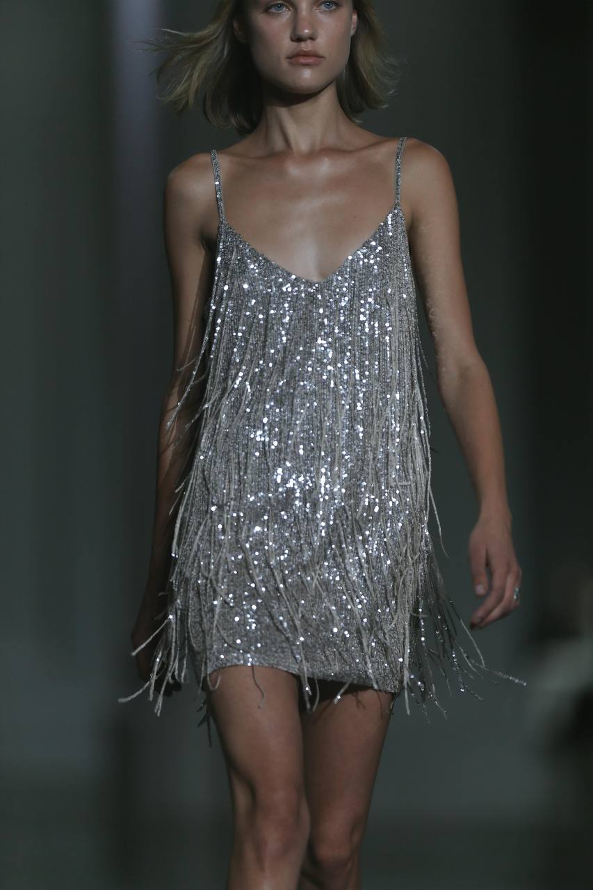 NOVITSKA SEQUIN FRINGE DRESS