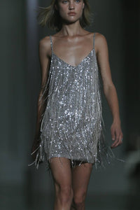 NOVITSKA SEQUIN FRINGE DRESS