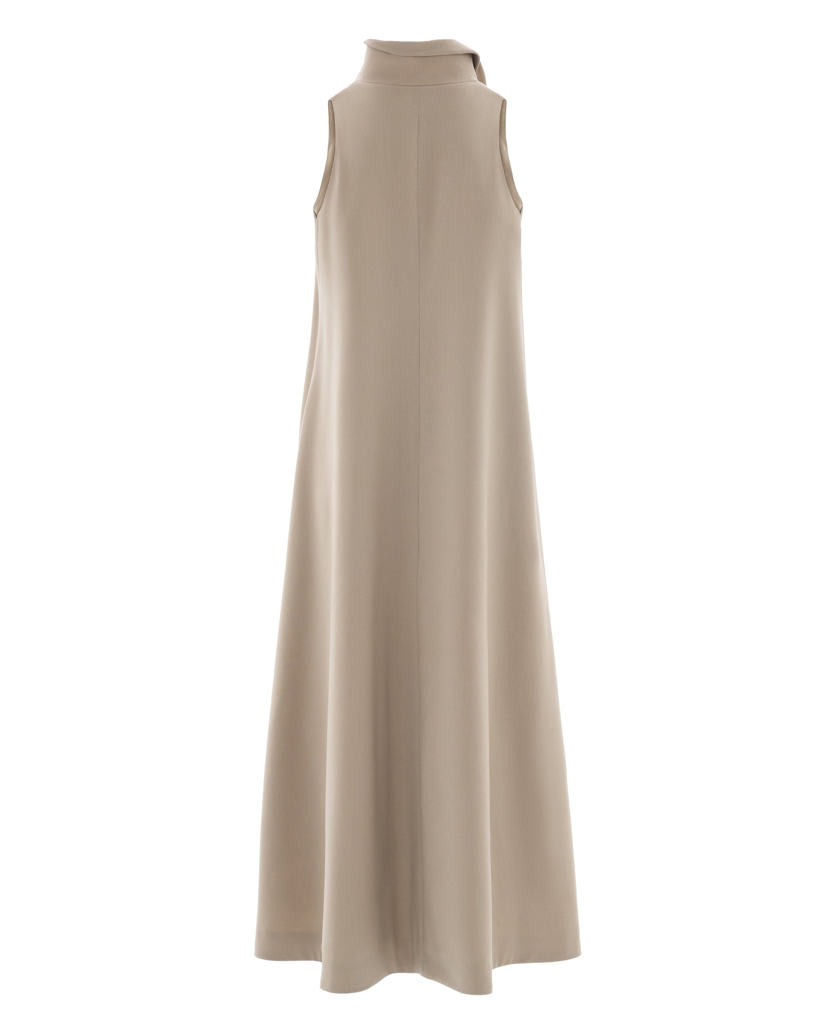 ETERNAL BEIGE ASYMMETRIC DRESS