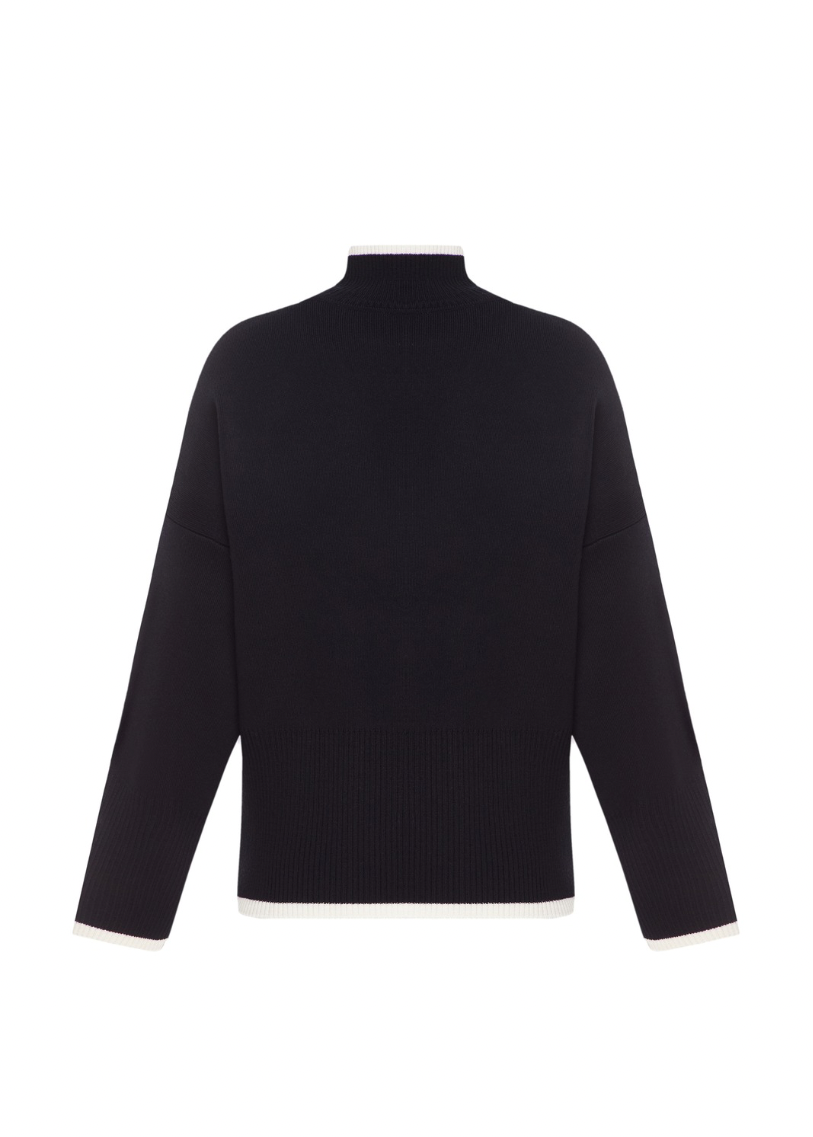 02.02 BLACK WOOL SWEATER